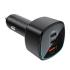 ACEFAST B18 Car Charger 200W Dual USB-C + USB-A Fast Charging Cigarette Lighter Adapter - Black